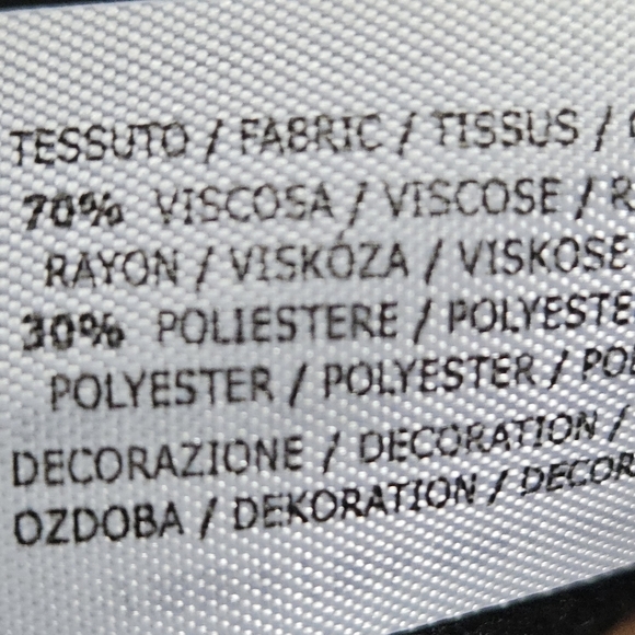 TWINSET MILANO MOCK NECK FEATHER SHORT SLEEVE BLACK SHIRT SIZE SMALL - Picture 10 of 15